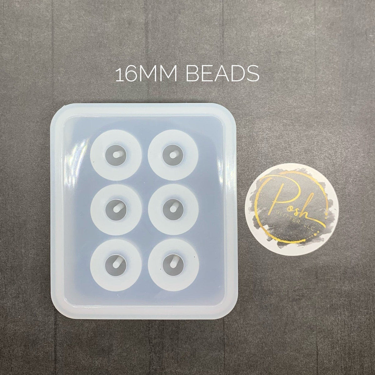 Smooth Rondelle Bead Silicone Mold (6 Cavity) with 925 Silver Cores | 5mm  Large Hole European Bead Mould | Resin Jewelry Supplies