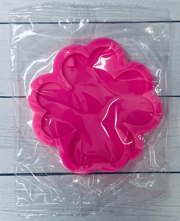 Clover Silicone Mold-4 Leaf Clover Keychain Mold, Shiny Silicone Mold, DIY Resin Molds, Ornament Making