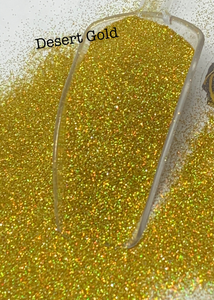 DESERT GOLD HOLO - Gold Holographic Ultra Fine Loose Glitter - Polyester Glitter - Solvent Resistant