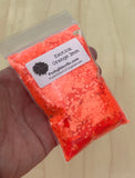 EXOTICA ORANGE 2MM, Neon Orange 2MM Glitter, Pearlescent Glitter, Polyester Glitter, Solvent Resistant, Fluorescent Glitter