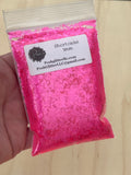 SHORTCAKE 1MM- Pearlescent Bright Pink 1MM Hex Glitter - Fluorescent - Polyester Glitter - Solvent Resistant