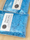 ELECTRIC BLUE 1MM, Blue Pearlescent 1MM Hex Cut, Neon Blue Glitter, Fluorescent, Polyester Glitter, Solvent Resistant