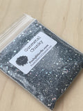 GUNMETAL BLACK Glitter, Chunky Holographic Glitter Mix, Polyester Glitter, Solvent Resistant