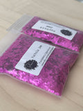 FUCHSIA 2MM Glitter, Pearlescent 2MM Hex Cut Glitter, Fluorescent Polyester Glitter, Solvent Resistant