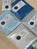 Sunday Sampler - Variety of Glitters - Ultra Fine Loose Glitter - Polyester Glitter - Solvent Resistant - Chunky Glitter