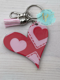 HEART ACRYLIC BLANK- Clear Heart Acrylic Keychain Blank With Hole -Backpack Tag-Keychain Blank - Diy Keychain-Acrylic Blank-Valentine Blank