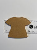 SCRUB TOP Acrylic Blank - Badge Reel Cover - Nurse Scrub Blank-NO hole Reel Blank Cover-Clear Acrylic Blanks-Plastic Blanks-Badge Reel