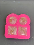 SQUARE CIRCLE STUD Earring Silicone Mold - Shiny Earring Silicone Mold - Stud Earring Mold - DIY jewelry