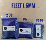 Navy FLEET 1.5MM - NAVY Holographic 1.5MM Hex Cut Glitter- Color Shift - Polyester Glitter - Solvent Resistant