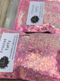 FROSTED TAFFY - Pink Iridescent Holographic Glitter - Chunky Pink Glitter - Polyester Glitter - Solvent Resistant