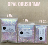 OPAL CRUSH 1mm  - Opal Glitter 1MM Hex Chunk - Polyester Glitter - Solvent Resistant