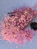 FROSTED TAFFY - Pink Iridescent Holographic Glitter - Chunky Pink Glitter - Polyester Glitter - Solvent Resistant