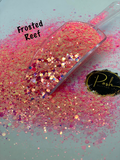 FROSTED REEF - Coral Iridescent Holographic Glitter - Chunky Coral Glitter - Polyester Glitter - Solvent Resistant