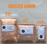 FROSTED AMBER - Amber Glitter - Holographic Glitter - Chunky Mix - Polyester Glitter - Solvent Resistant