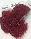 MERLOT - Merlot Holographic Glitter - Burgundy Glitter - Ultra Fine Loose Glitter - Polyester Glitter - Solvent Resistant