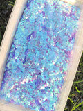 MERMAID SCALES 2.5mm - Iridescent Purple HEX 2.5mm Cut - Polyester Glitter - Solvent Resistant - Iridescent