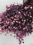 POMEGRANATE -Maroon Opal Chunky Glitter Blend - Polyester Glitter - Solvent Resistant