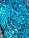 SPLISH SPLASH 1.5MM - Blue 1.5MM HEX Cut Glitter - Polyester Glitter - Solvent Resistant