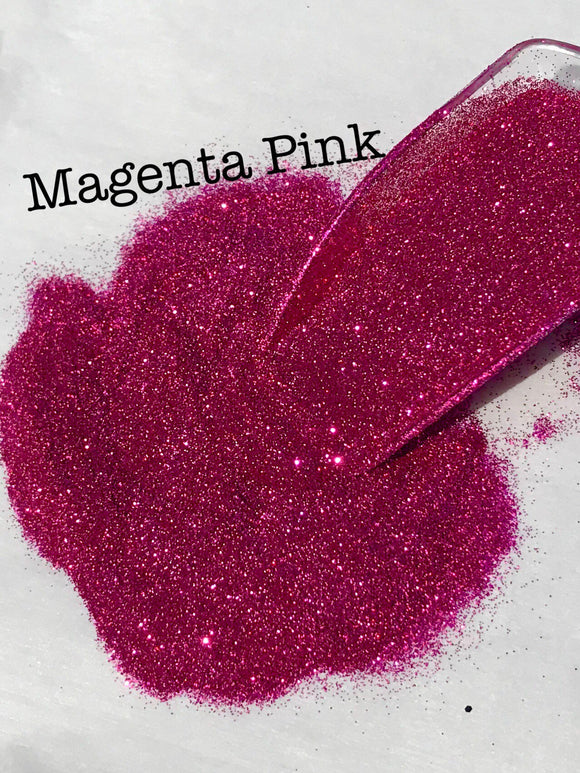 MAGENTA PINK - Pink Ultra Fine Loose Glitter - Polyester Glitter - Solvent Resistant