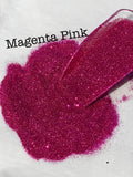 MAGENTA PINK Glitter, Pink Ultra Fine Loose Glitter, Polyester Glitter, Solvent Resistant