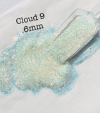 CLOUD 9 - White Opal .6MM Hex Chunk - Polyester Glitter - Solvent Resistant