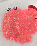 CORAL - Coral Glitter - Polyester Glitter - Solvent Resistant -