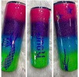 ELECTRIC BLUE  - Blue Pearlescent Ultra Fine Glitter - Fluorescent - Polyester Glitter - Solvent Resistant
