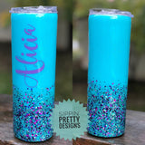 FIESTA - Purple, Yellow, Holographic Teal Chunky Glitter Mix - Polyester Glitter - Solvent Resistant