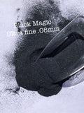 BLACK MAGIC DUST - Ultra Fine Holographic Glitter - Polyester Glitter - Solvent Resistant - Black Holographic Dust Like Glitter