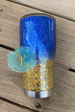 BLEED BLUE HOLO 1.5MM - Blue Glitter- 1.5mm Hex Cut - Polyester Glitter - Solvent Resistant - Holographic Glitter