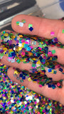 CARNI - Multi Color SQUARE Glitter - Custom Blend - Chunky Mix - Polyester Glitter - Solvent Resistant