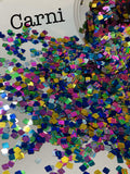 CARNI - Multi Color SQUARE Glitter - Custom Blend - Chunky Mix - Polyester Glitter - Solvent Resistant