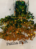 PATINA - COLOR SHIFT - Green, Gold & Bronze Chunky Glitter Mix - Polyester Glitter - Solvent Resistant