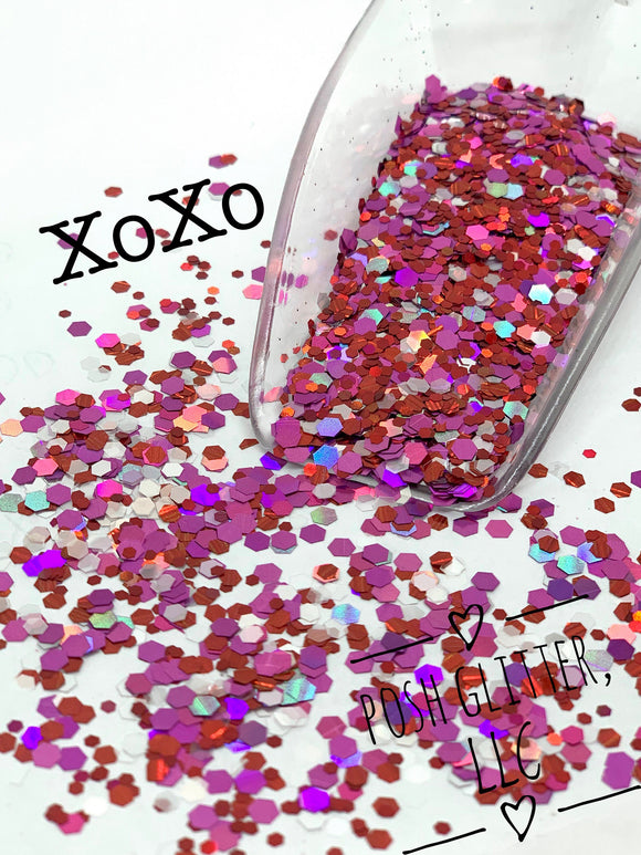 XOXO - Custom Blend - Chunky Mix - Polyester Glitter - Solvent Resistant