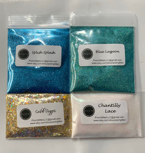 Beach Theme Glitter Pack - Beach Glitter Bundle - Chunky Mix - Ultra Fine Loose Glitter - Polyester Glitter - Solvent Resistant