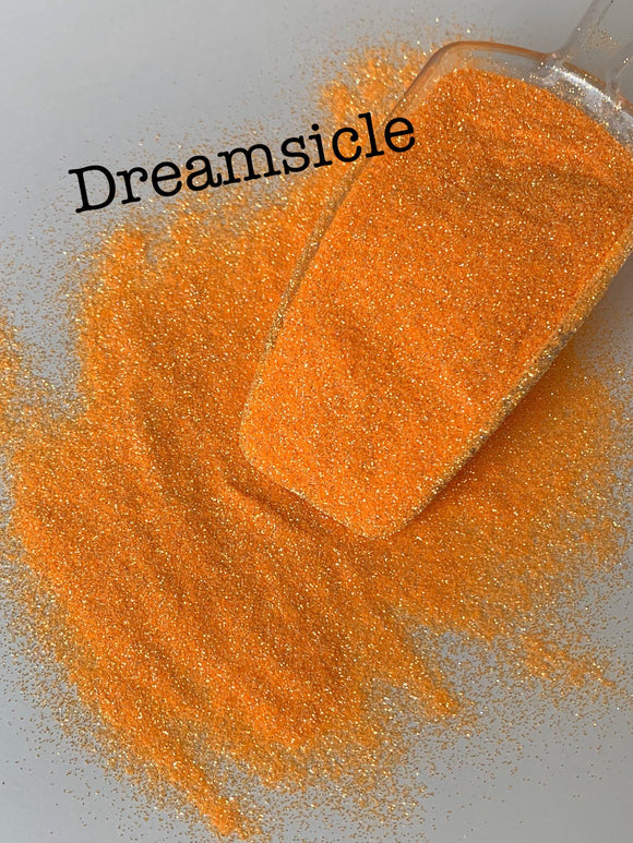 DREAMSICLE- Orange Glitter •Ultra Fine Orange Glitter - Polyester Glitter - Solvent Resistant -
