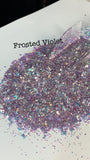 FROSTED VIOLET - Iridescent Holographic Purple Glitter Mix - Purple Violet Glitter - Polyester Glitter - Solvent Resistant