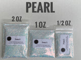 PEARL - White Color Shift Glitter- 1MM Hex Chunk - Polyester Glitter - Solvent Resistant