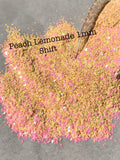 PEACH LEMONADE 1mm - Peach Color Shift Glitter - 1MM Hex Chunk - Polyester Glitter - Solvent Resistant