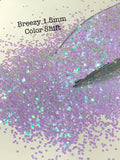 BREEZY 1.5MM - Light Blue Color Shift Glitter - 1.5MM Hex Cut - Polyester Glitter - Solvent Resistant