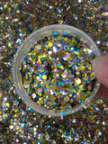REVEAL - Gold, Blue, Silver & Pink Chunky Glitter  - Polyester Glitter - Solvent Resistant