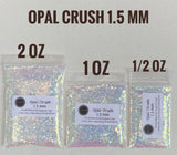 OPAL CRUSH  - 1.5MM Hex Chunk - White Opal Glitter - Polyester Glitter - Solvent Resistant