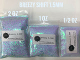 BREEZY 1.5MM - Light Blue Color Shift Glitter - 1.5MM Hex Cut - Polyester Glitter - Solvent Resistant
