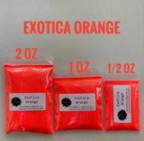 EXOTICA ORANGE - Neon Orange - Pearlescent - Ultra Fine Glitter - Polyester Glitter - Solvent Resistant - Fluorescent Glitter