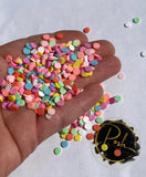 MULTI COLOR CIRCLE Sprinkles - Polymer Clay Sprinkles - Fake Sprinkles - Clay Slices - Fake Food