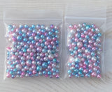 PINK, BLUE & WHITE Caviar Pearls - Multi Sized - No Hole Beads