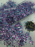 BERRY BLISS Chunky Glitter - Blue Pink Purple Custom Blend - Polyester Glitter - Solvent Resistant