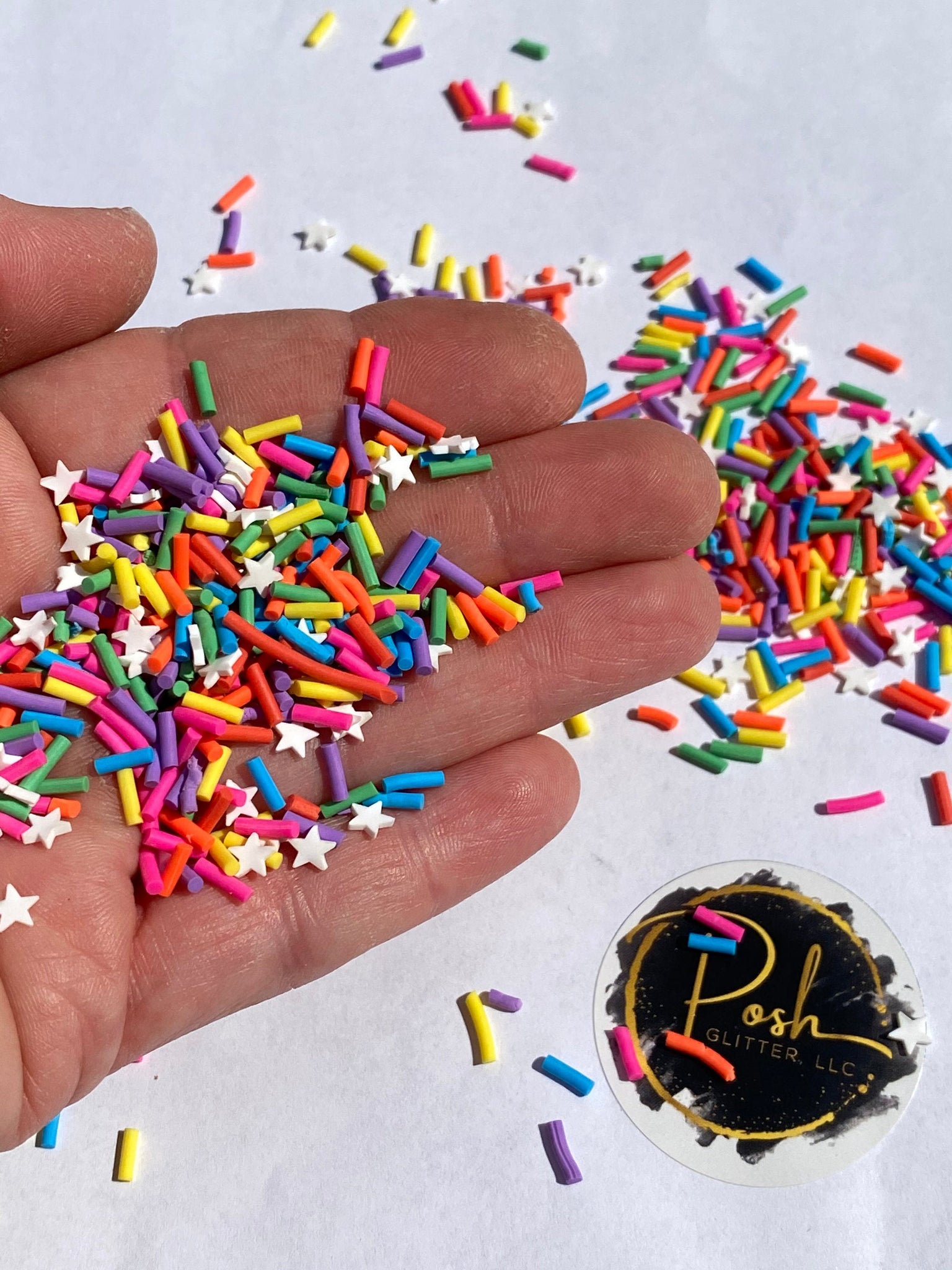 STARS & SPRINKLES- POLYMER Clay Sprinkles - Multi Colored Fake Sprinkl –  Posh Glitter, LLC