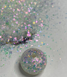 BASIC - OPAL IRREGULAR Cut Glitter - White Opal Glitter - Solvent Resistant - Chunky Opal Glitter