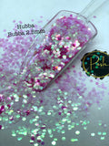 HUBBA BUBBA - Light Pink Iridescent 2.5MM Hex Cut - Polyester Glitter - Solvent Resistant - Iridescent